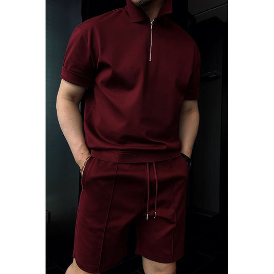 Men’s Quarter-Zip Cotton Polo Shirt
