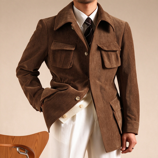 Men’s Vintage Field Jacket – Tailored Fit & Classic Utility Style