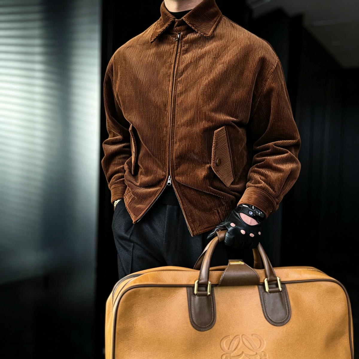 Corduroy Jacket – Two-Way Zip, Relaxed Fit