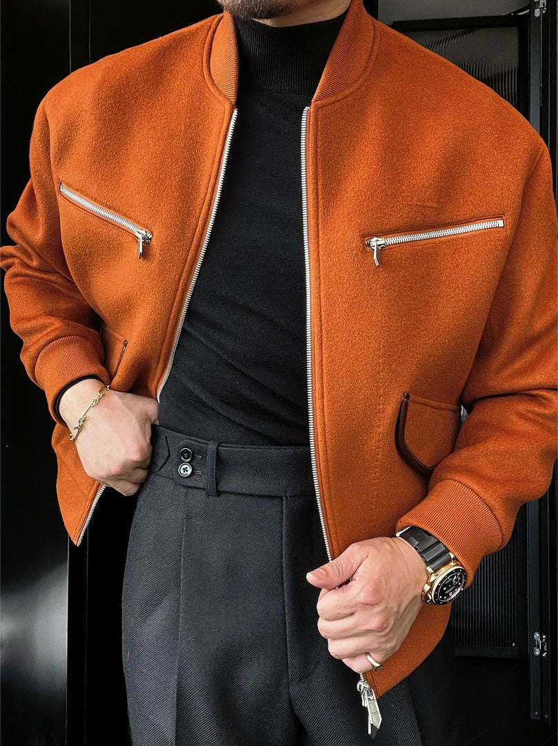 🔥Men's Stylish Simple Zipper Pockets Jacket