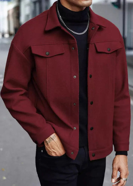 Men’s Wool-Blend Casual Jacket