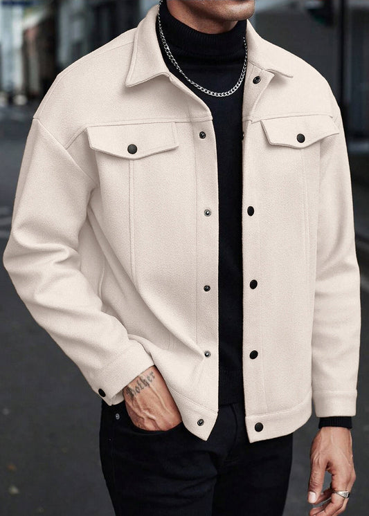 Men’s Wool-Blend Casual Jacket