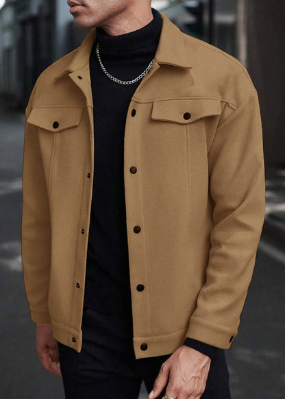 Men’s Wool-Blend Casual Jacket