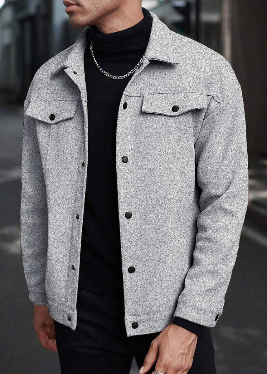 Men’s Wool-Blend Casual Jacket