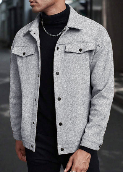 Men’s Wool-Blend Casual Jacket