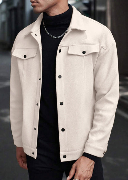 Men’s Wool-Blend Casual Jacket