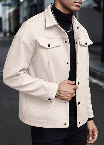 Men’s Wool-Blend Casual Jacket