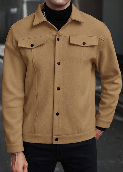 Men’s Wool-Blend Casual Jacket