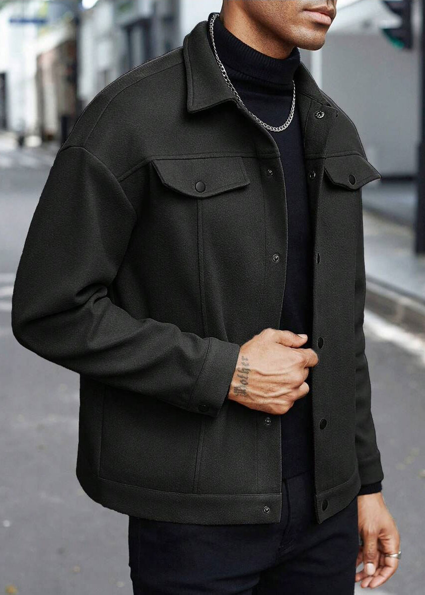 Men’s Wool-Blend Casual Jacket