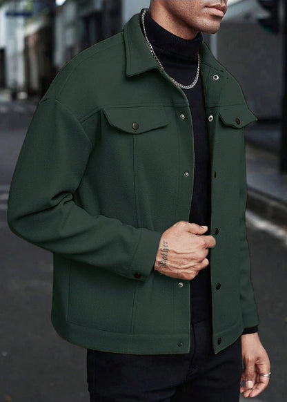 Men’s Wool-Blend Casual Jacket