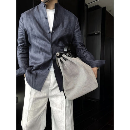 Men’s Linen Shirt & Pants Set – Summer 2 Piece Outfit Relaxed Fit