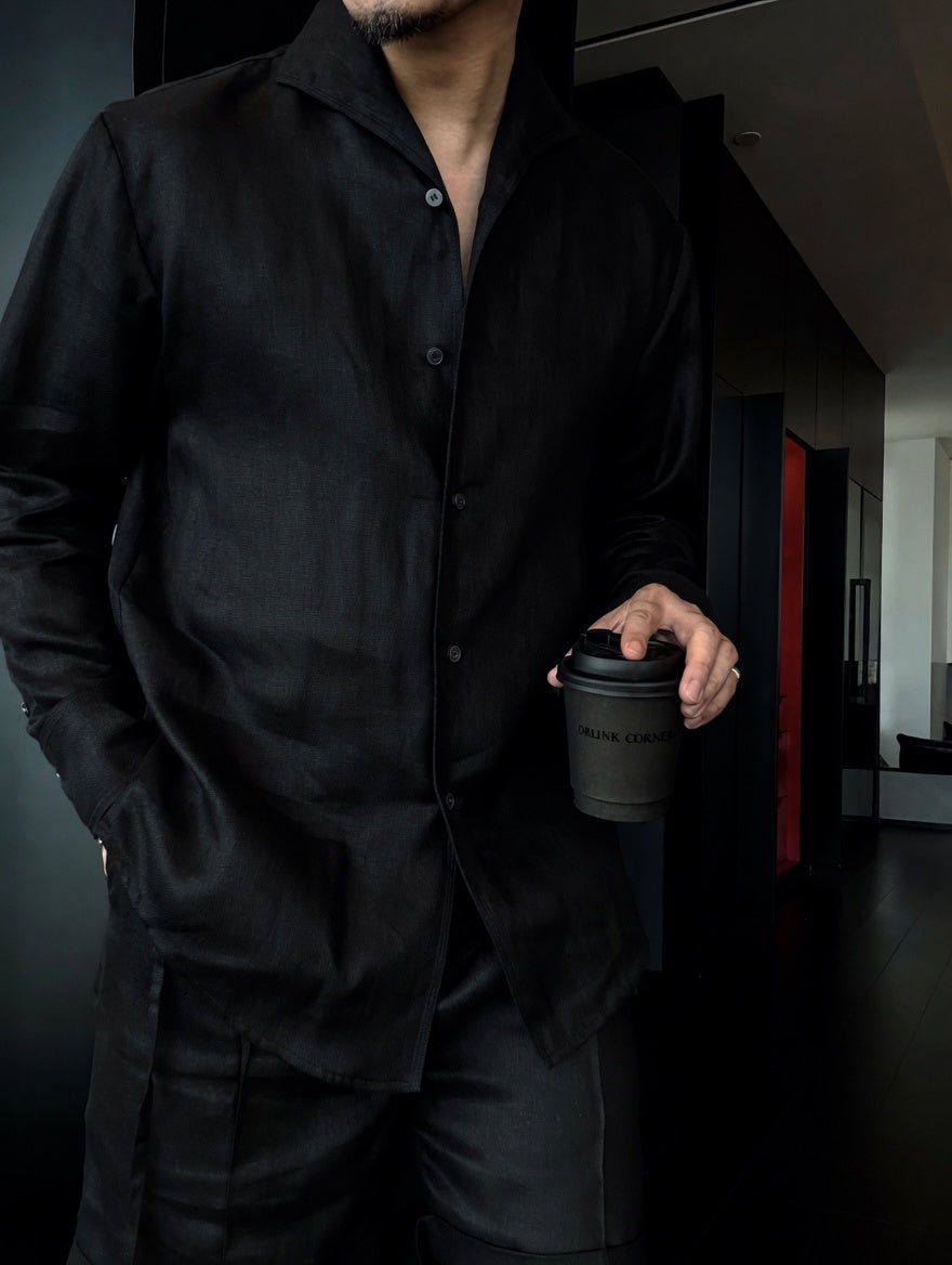 Men's Linen Shirt and Shorts Set