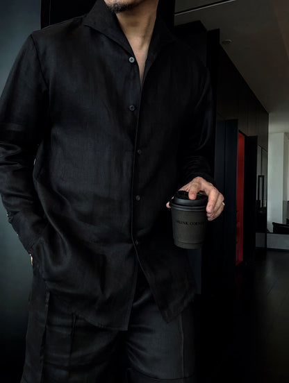 Men's Linen Shirt and Shorts Set