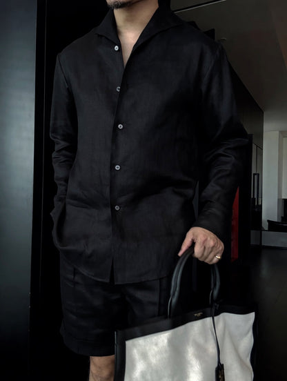 Men's Linen Shirt and Shorts Set