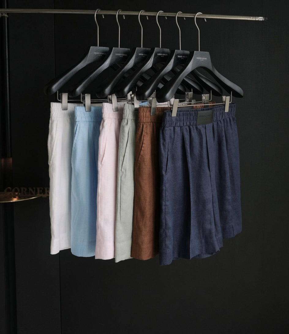 Linen Short Sleeve Shirt & Shorts Set