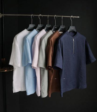 Linen Short Sleeve Shirt & Shorts Set