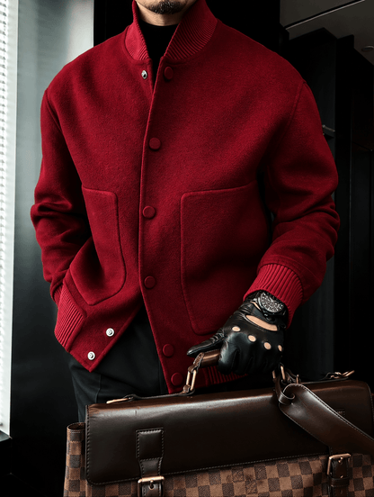 Men's Wool-Blend Lightweight Jacket | Convertible Collar