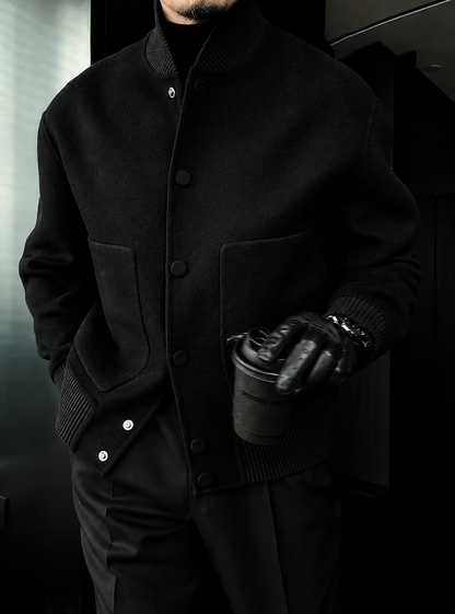 Men's Wool-Blend Lightweight Jacket | Convertible Collar
