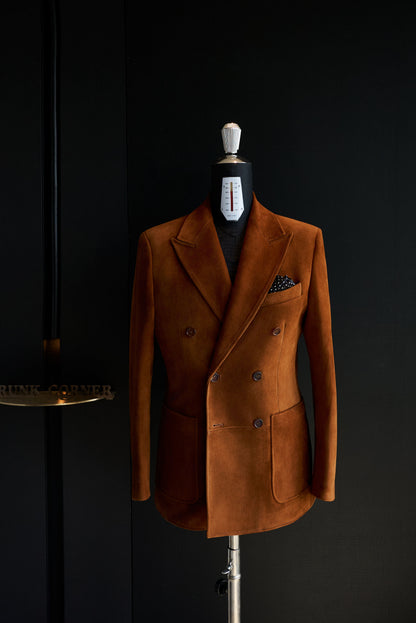 Men's Premium Suede Peak Lapel Jacket | Tailored Fit Luxury Outerwear