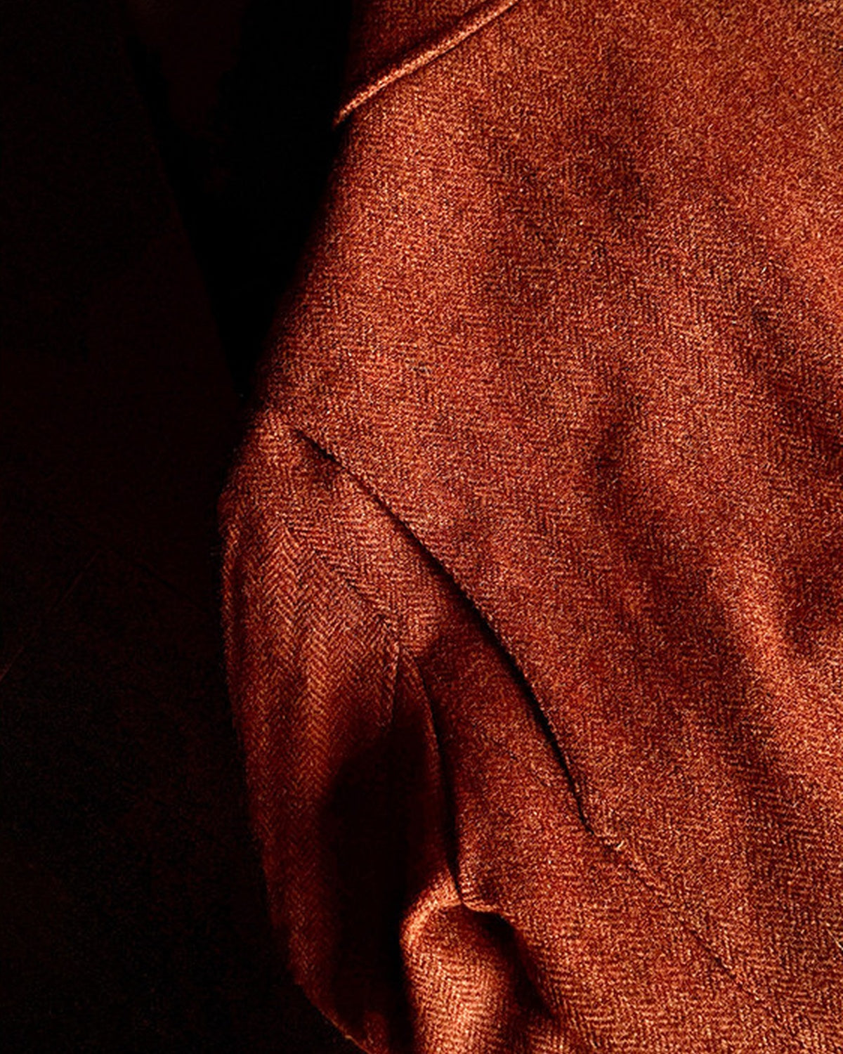 Men's 100% Wool A2 Bomber Jacket - Italian Handmade Herringbone Tweed Jacket