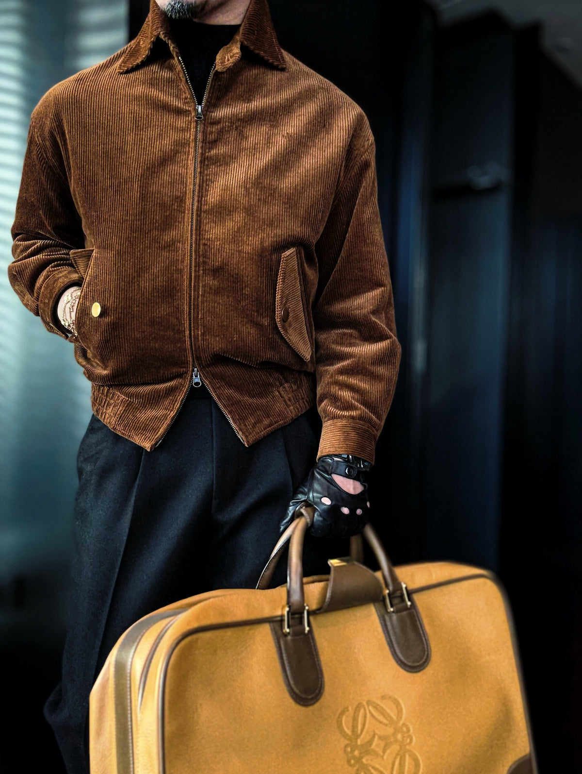 Corduroy Jacket – Two-Way Zip, Relaxed Fit