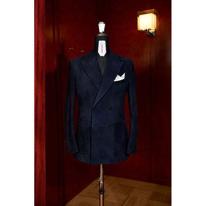 Men's Premium Suede Peak Lapel Jacket | Tailored Fit Luxury Outerwear