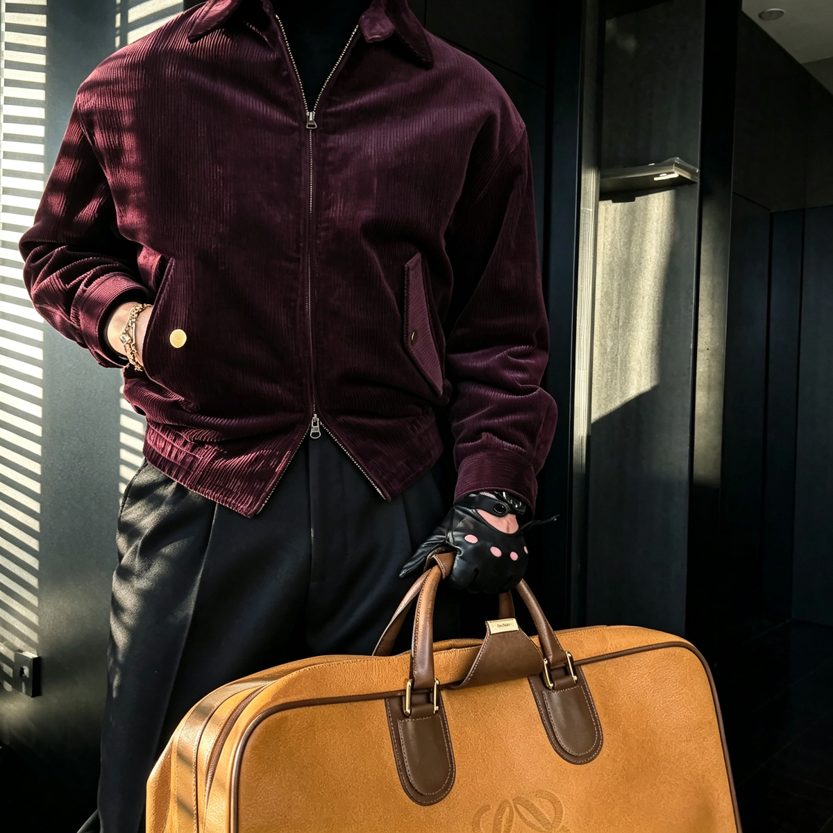 Corduroy Jacket – Two-Way Zip, Relaxed Fit
