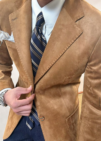Vintage Suede Classic Tailored Blazer
