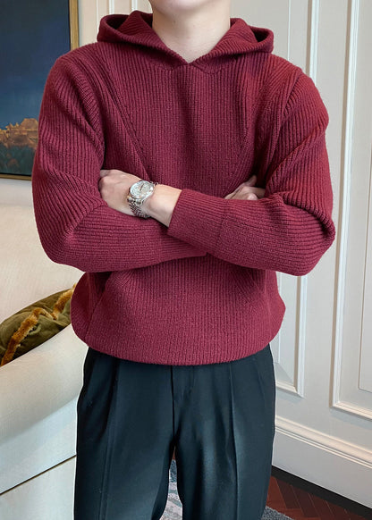 London Style Thick Knit Hoodie Pullover