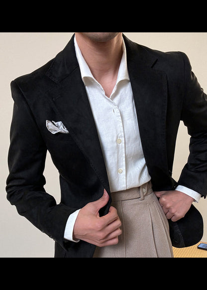 Vintage Suede Classic Tailored Blazer