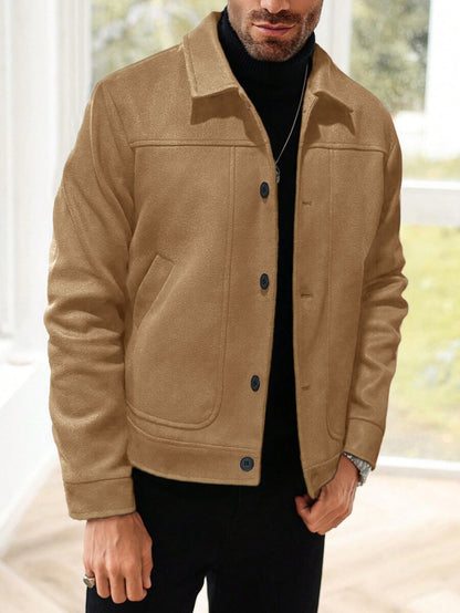 Classic Vintage Tailored Wool-Blend Jacket