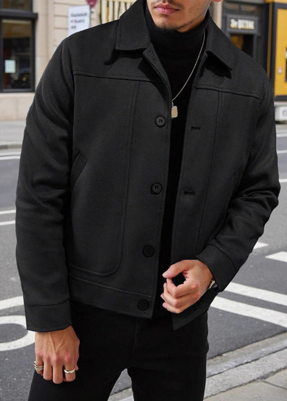 Classic Vintage Tailored Wool-Blend Jacket